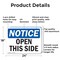 Signmission Open This Side, 24 in W x Rectangle, Aluminum OS-2PACK-NS-A-1824-L-17018 - alternate 5